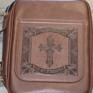 Brown Leather Men's Bible Cover